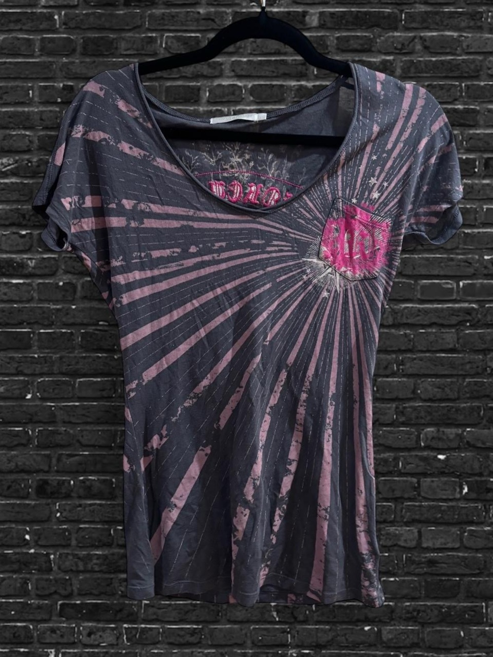 Y2K Grunge 2000s Miss Me Style Punk Shirt